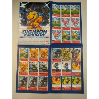 Digimon Card Game Perforated Demo Half-Deck sample Sheet. Pre-Release Nov 2020