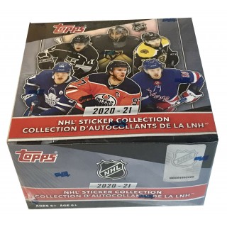 Hockey: 2020/21 Topps NHL Hockey Sticker Collection box (50 pks/bx, 250 stickers)
