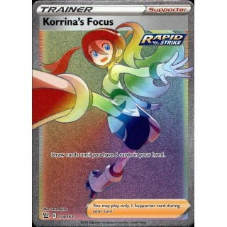 Pokemon: Single - Korrina's Focus 174/163 Pokemon TCG Battle Styles Rainbow Rare Trainer Near Mint
