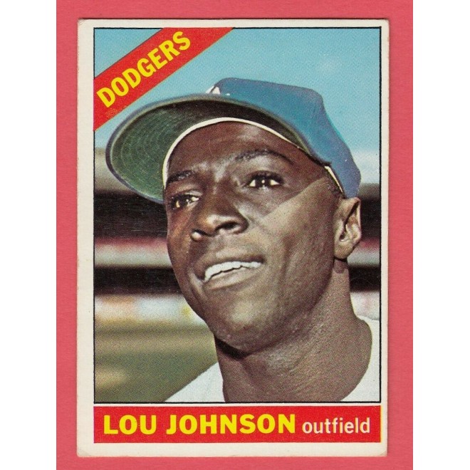 Baseball Single: 1966 Topps #13 Lou Johnson NM Near Mint Dodgers